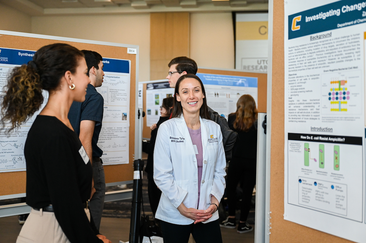 People attend the Spring Research and Arts Conference Wednesday, Apr. 9, 2025 in the Wolford Family Center.