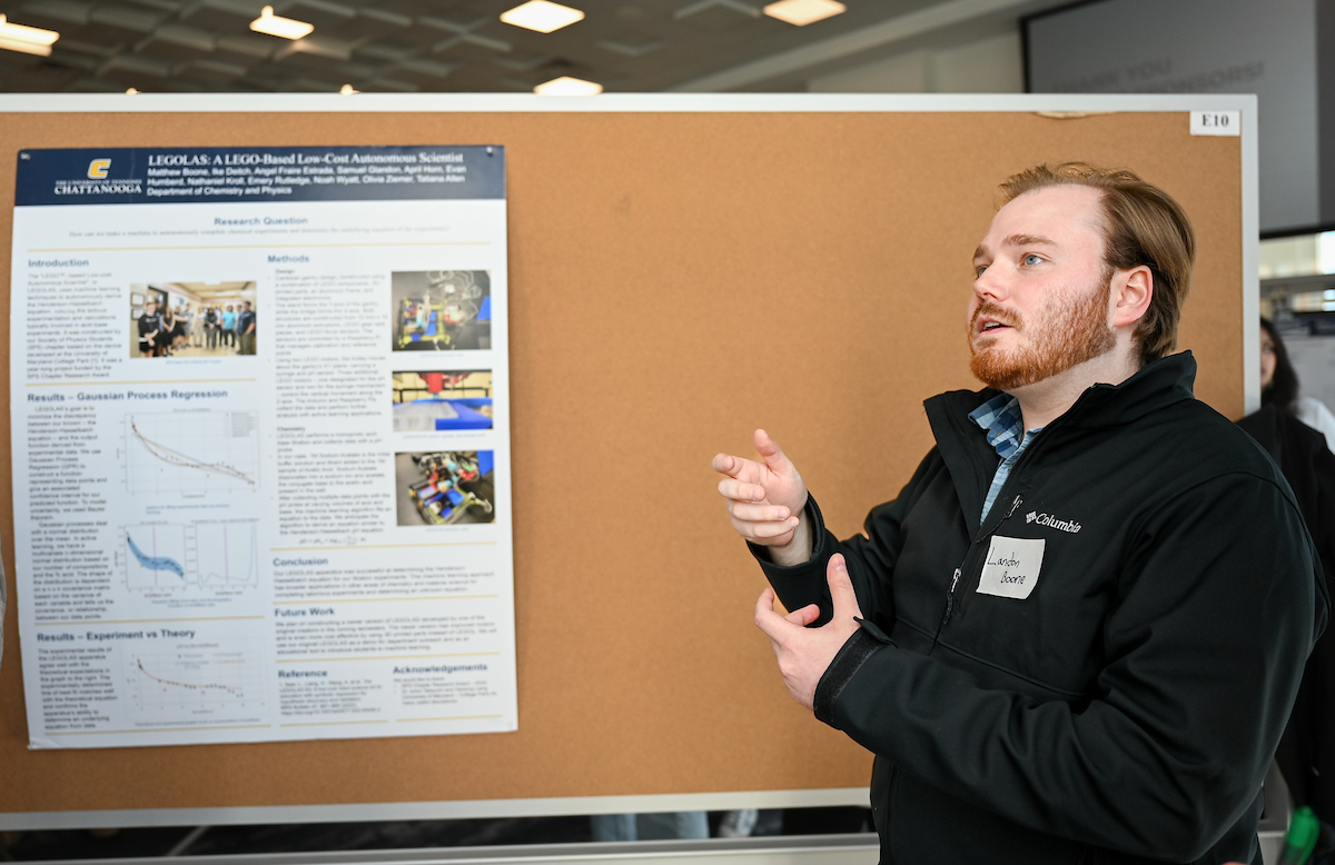 People attend the Spring Research and Arts Conference Wednesday, Apr. 9, 2025 in the Wolford Family Center.