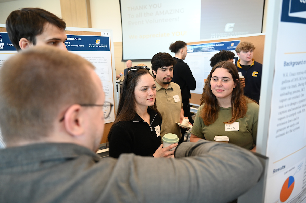 People attend the Spring Research and Arts Conference Wednesday, Apr. 9, 2025 in the Wolford Family Center.