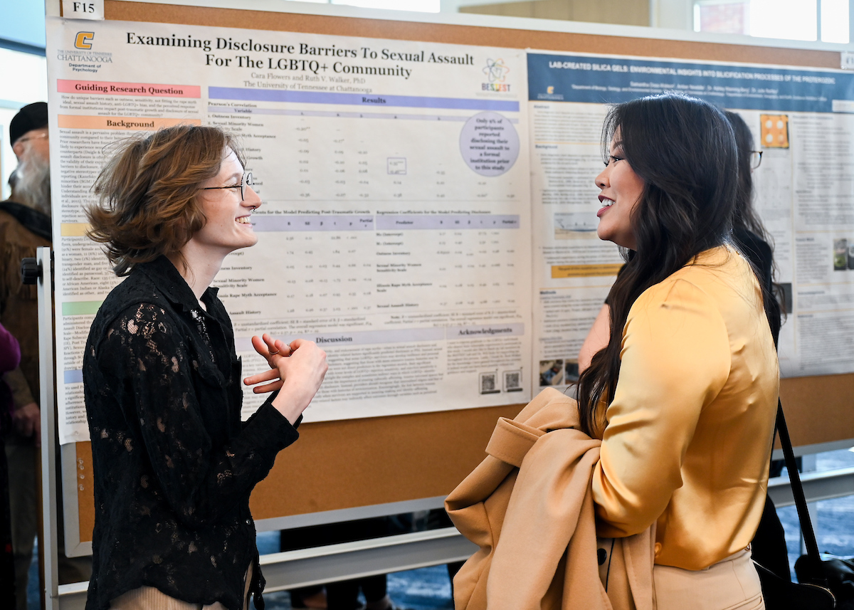 People attend the Spring Research and Arts Conference Wednesday, Apr. 9, 2025 in the Wolford Family Center.
