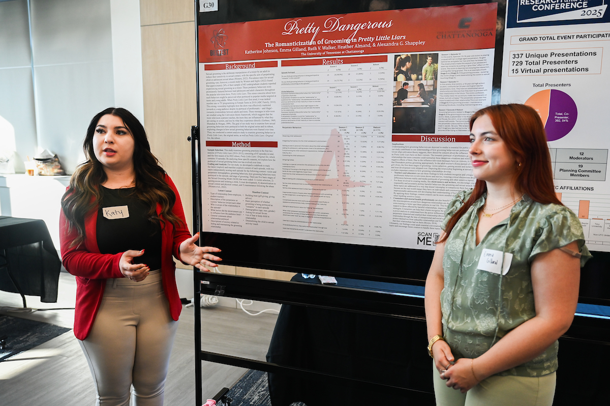 People attend the Spring Research and Arts Conference Wednesday, Apr. 9, 2025 in the Wolford Family Center.