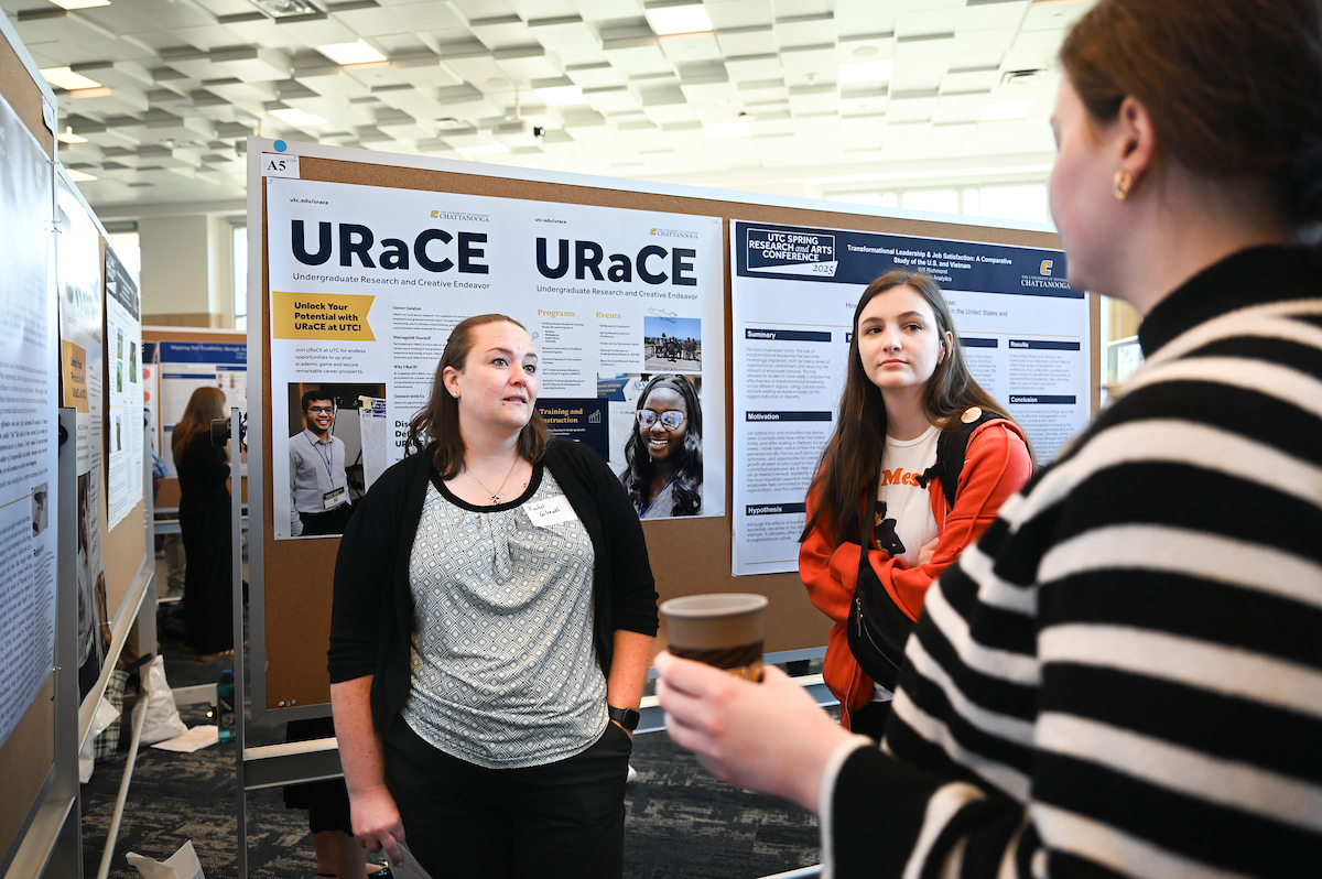 People attend the Spring Research and Arts Conference Wednesday, Apr. 9, 2025 in the Wolford Family Center.