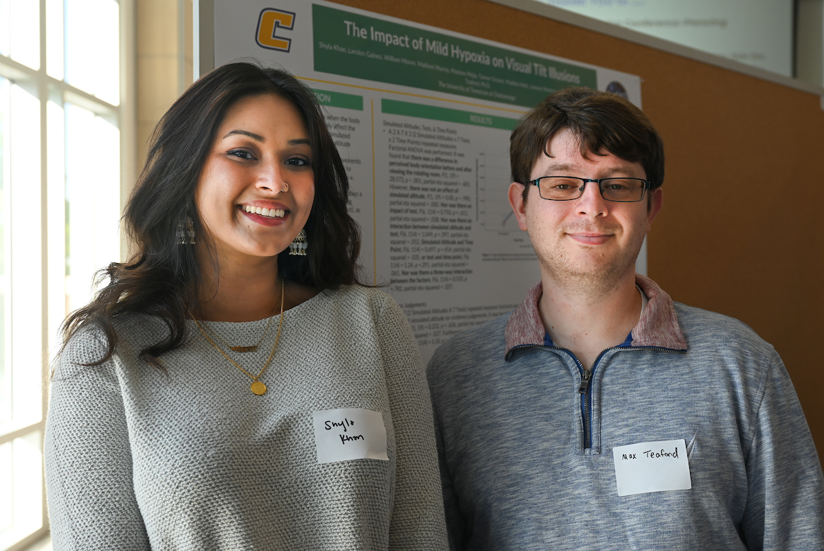 People attend the Spring Research and Arts Conference Wednesday, Apr. 9, 2025 in the Wolford Family Center.