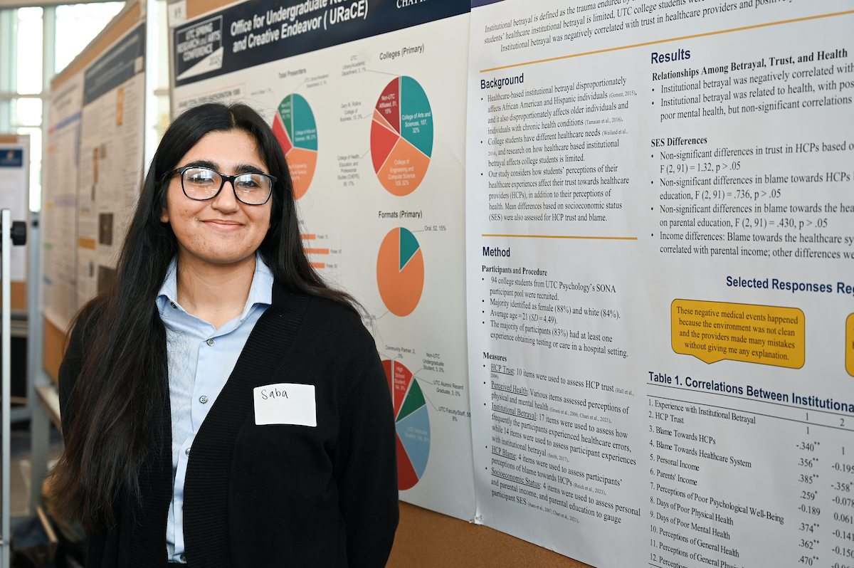 People attend the Spring Research and Arts Conference Wednesday, Apr. 9, 2025 in the Wolford Family Center.