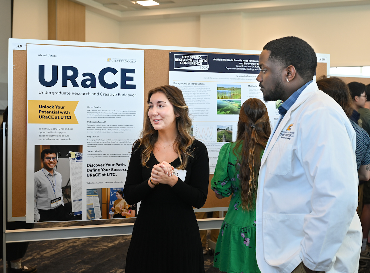 People attend the Spring Research and Arts Conference Wednesday, Apr. 9, 2025 in the Wolford Family Center.
