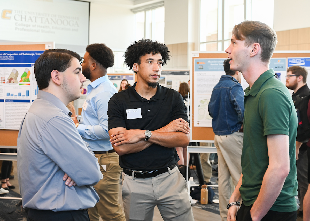 People attend the Spring Research and Arts Conference Wednesday, Apr. 9, 2025 in the Wolford Family Center.
