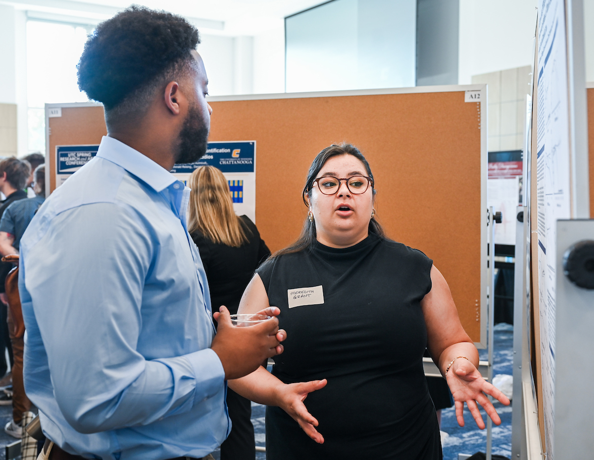 People attend the Spring Research and Arts Conference Wednesday, Apr. 9, 2025 in the Wolford Family Center.
