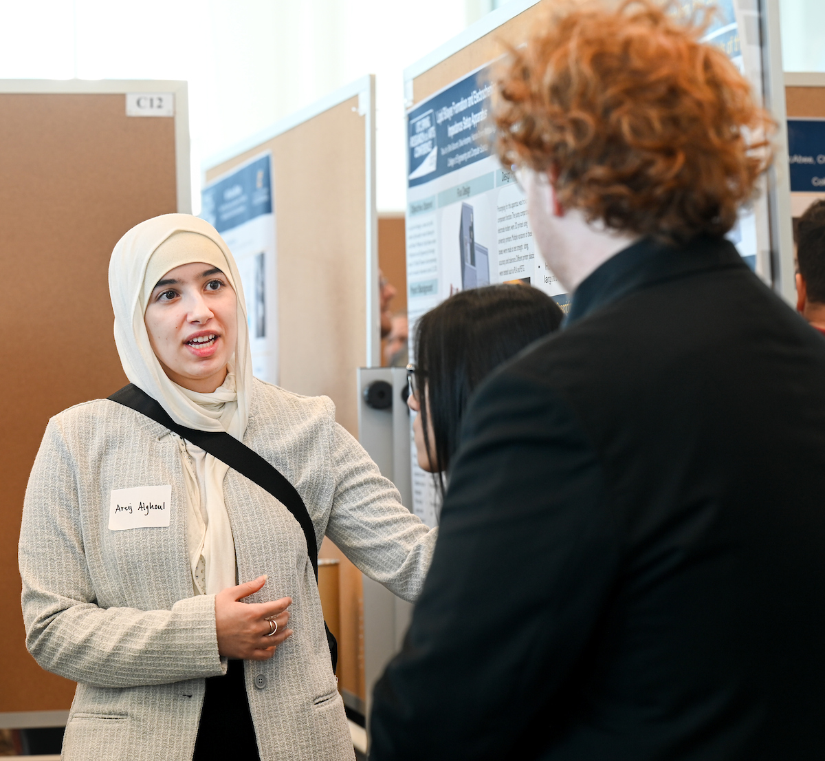 People attend the Spring Research and Arts Conference Wednesday, Apr. 9, 2025 in the Wolford Family Center.