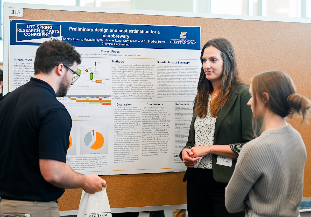 People attend the Spring Research and Arts Conference Wednesday, Apr. 9, 2025 in the Wolford Family Center.
