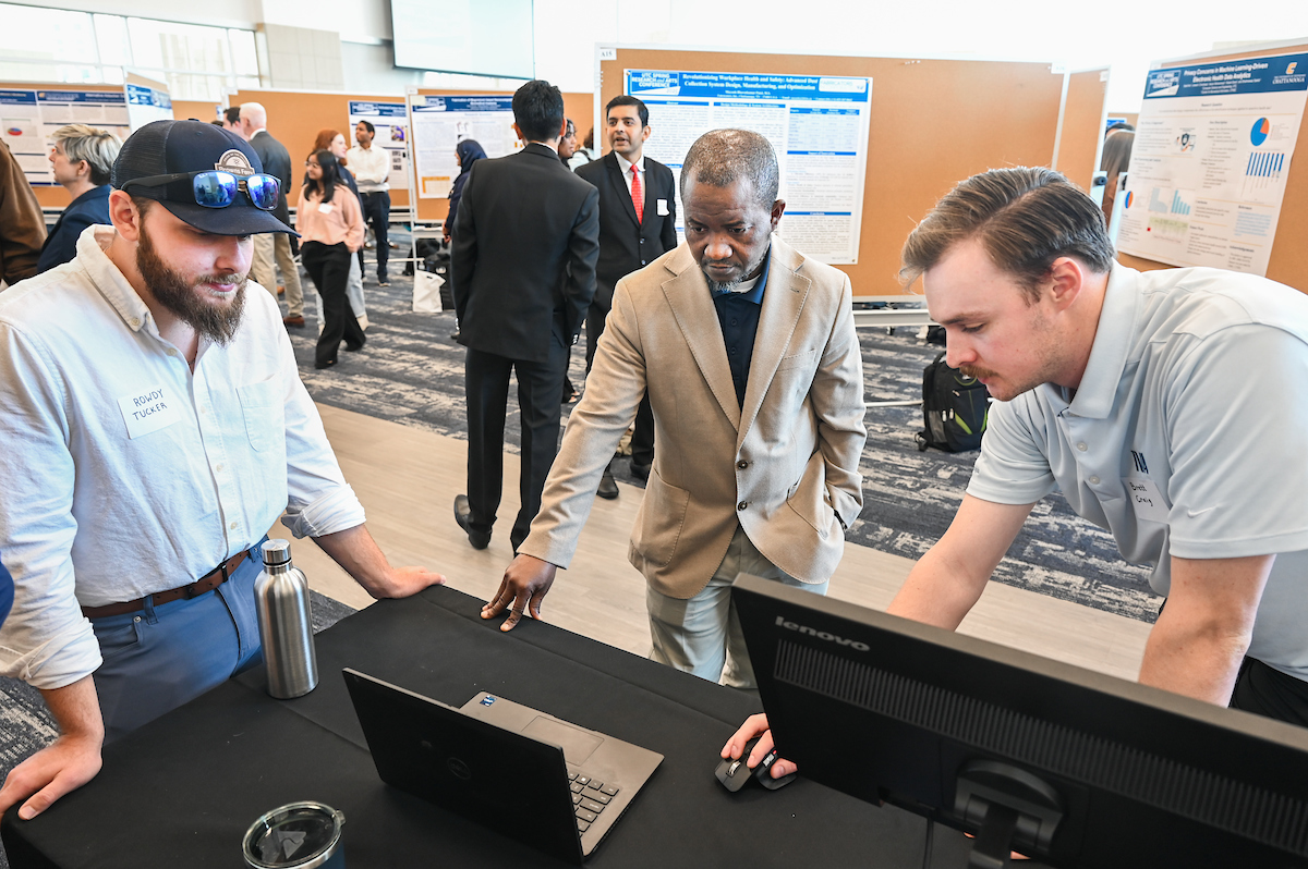 People attend the Spring Research and Arts Conference Wednesday, Apr. 9, 2025 in the Wolford Family Center.