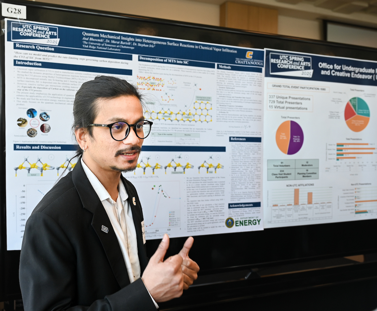 People attend the Spring Research and Arts Conference Wednesday, Apr. 9, 2025 in the Wolford Family Center.