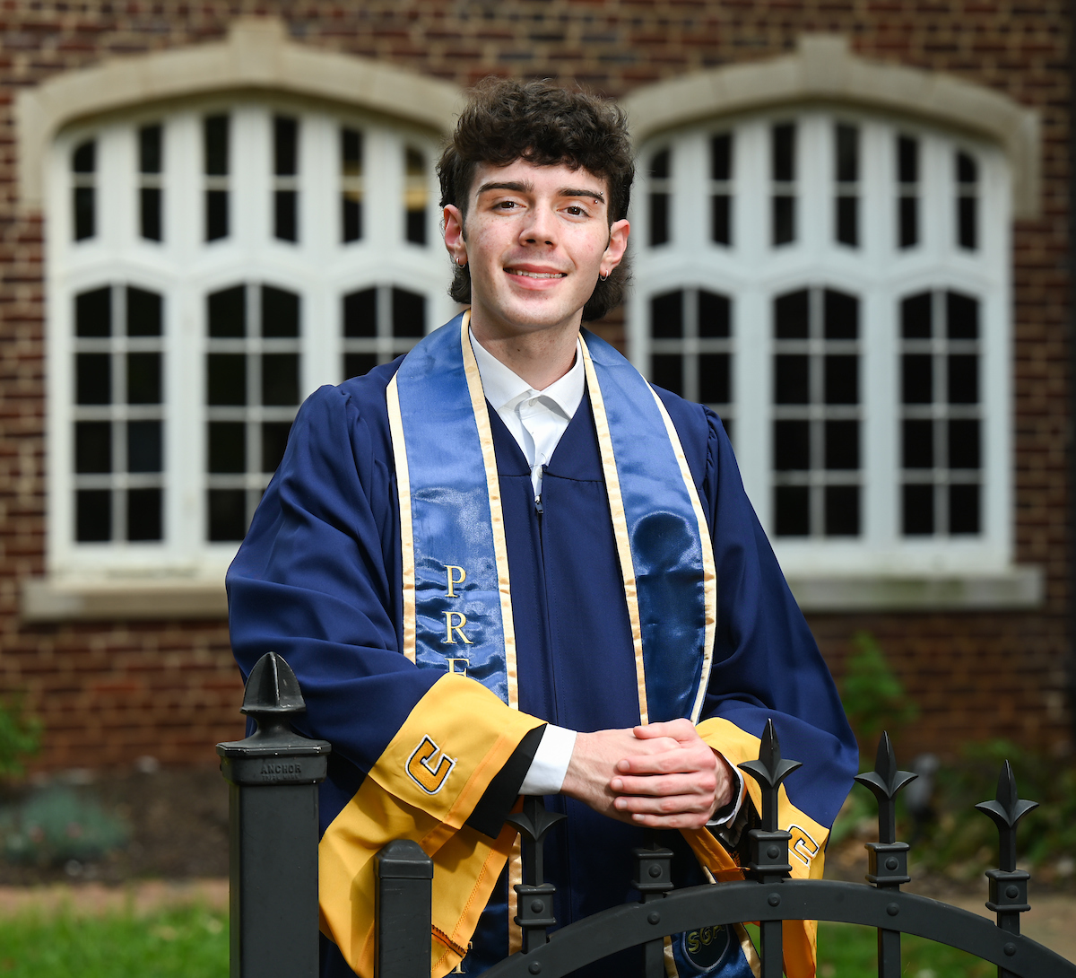 Jordan Fall will graduate with a bachelor's degree in marketing on Saturday, May 3. Photo by Angela Foster.