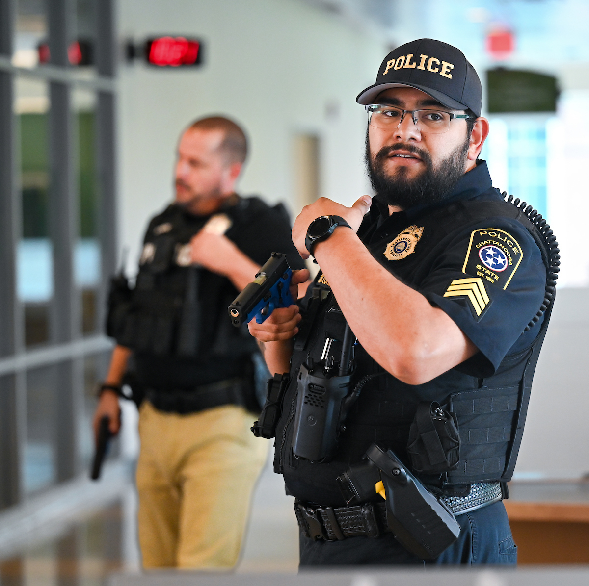 Several agencies participate in police training, Thursday, May 29, 2025 in the library.
