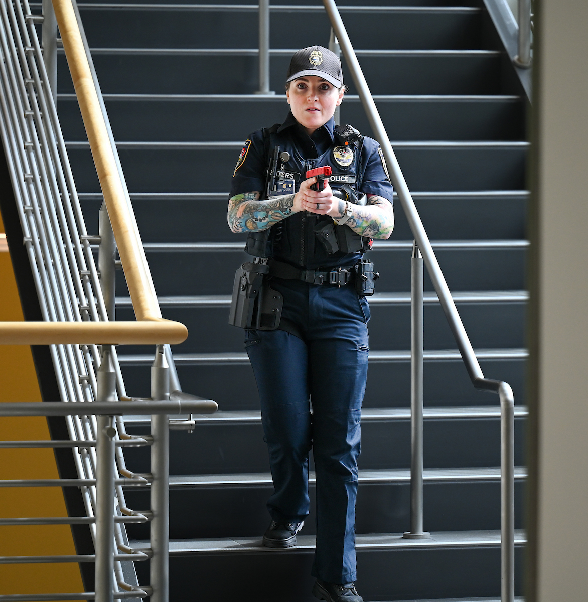 Several agencies participate in police training, Thursday, May 29, 2025 in the library.