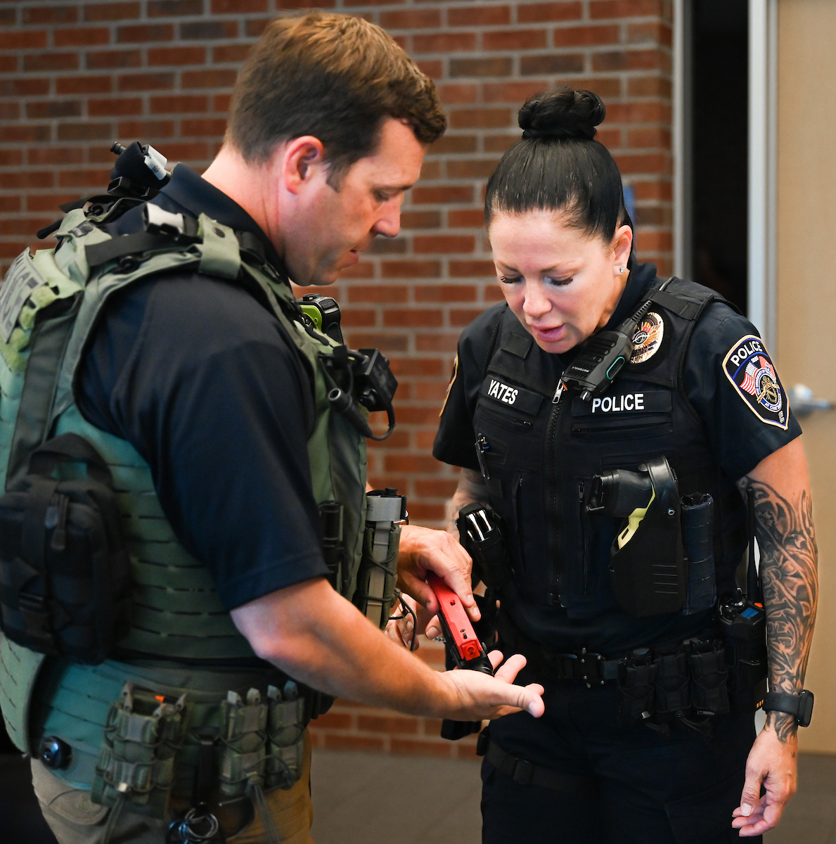 Several agencies participate in police training, Thursday, May 29, 2025 in the library.