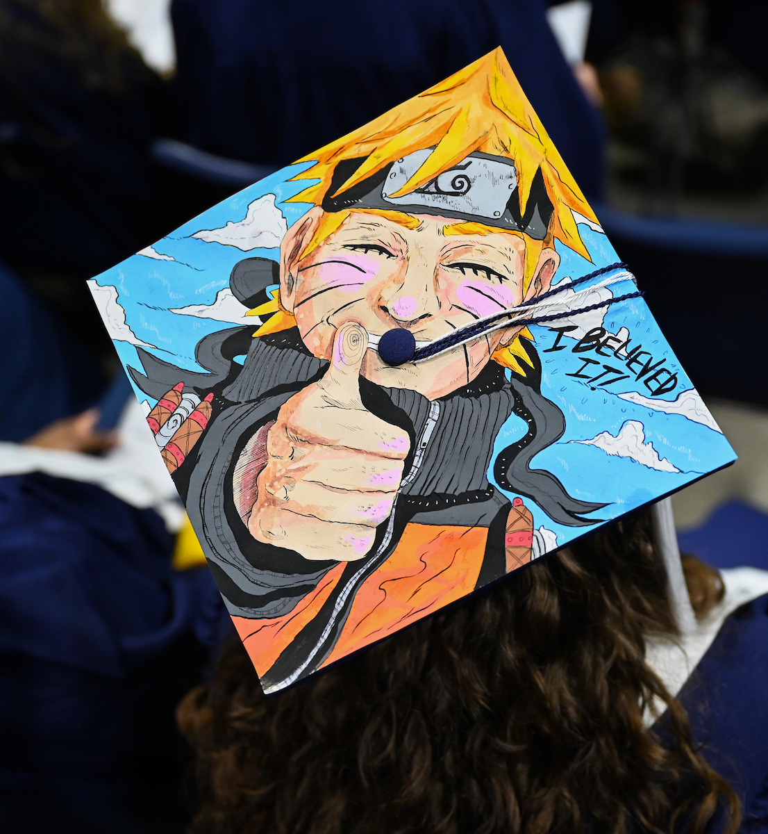 Students attend the first of two undergraduate ceremonies Saturday, May 3, 2025 in McKenzie Arena at the University of Tennessee at Chattanooga.