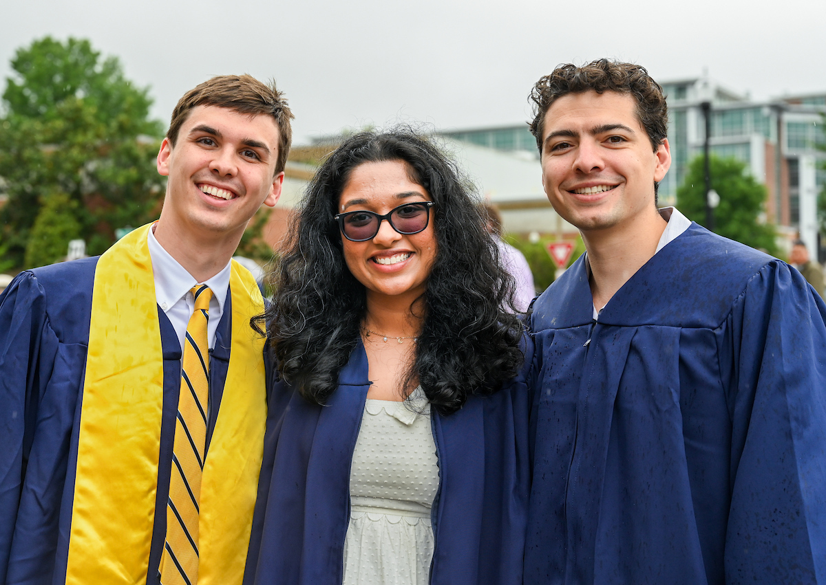 Students attend the first of two undergraduate ceremonies Saturday, May 3, 2025 in McKenzie Arena at the University of Tennessee at Chattanooga.