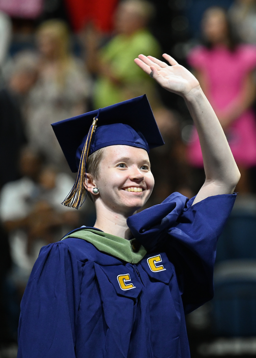 Students attend the graduate school graduation ceremony Friday, May 2, 2025 in McKenzie Arena.
