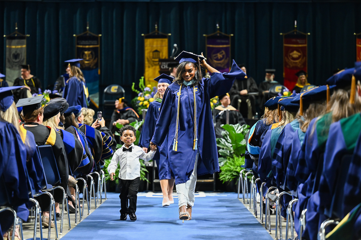 Students attend the graduate school graduation ceremony Friday, May 2, 2025 in McKenzie Arena.