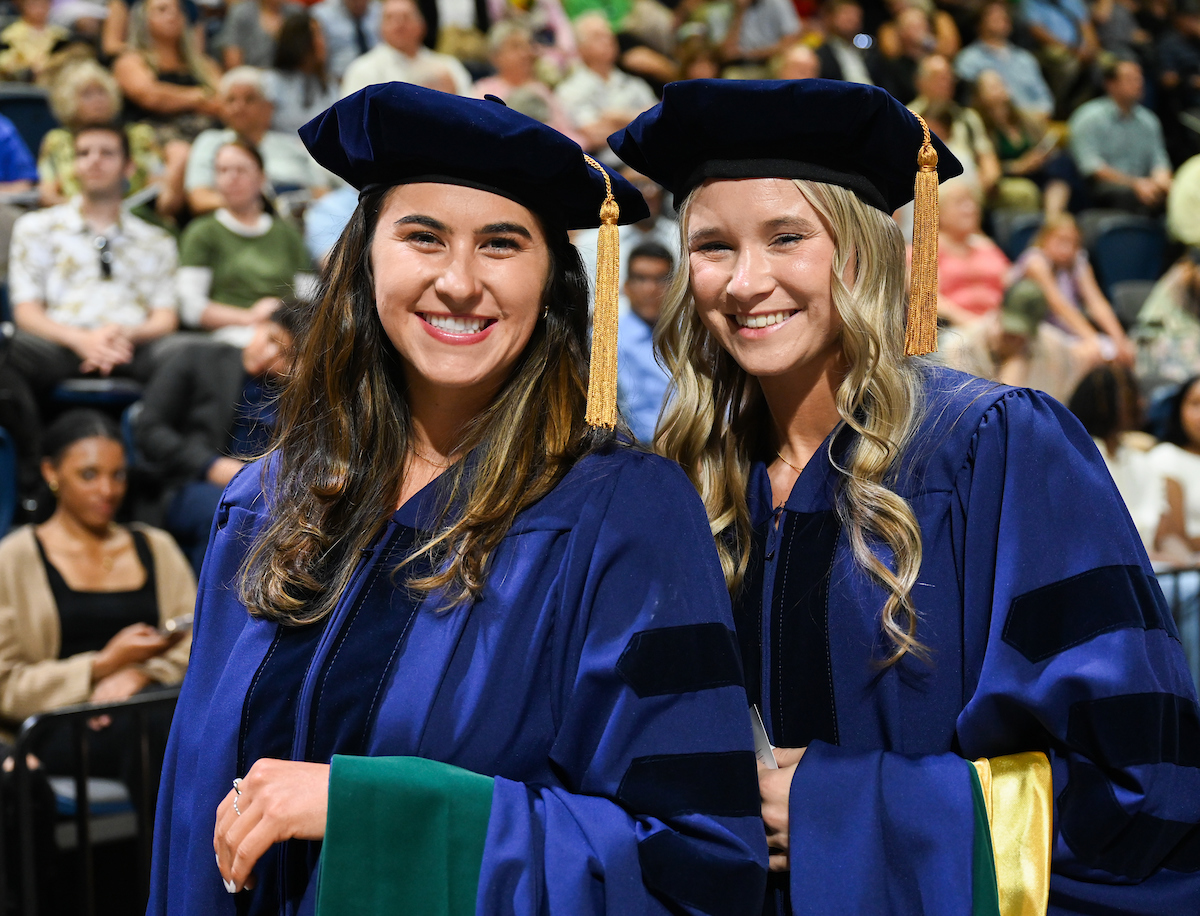 Students attend the graduate school graduation ceremony Friday, May 2, 2025 in McKenzie Arena.