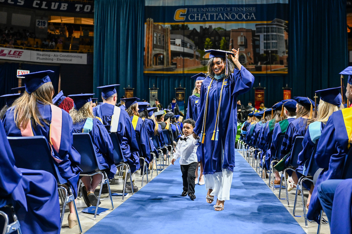 Students attend the graduate school graduation ceremony Friday, May 2, 2025 in McKenzie Arena.
