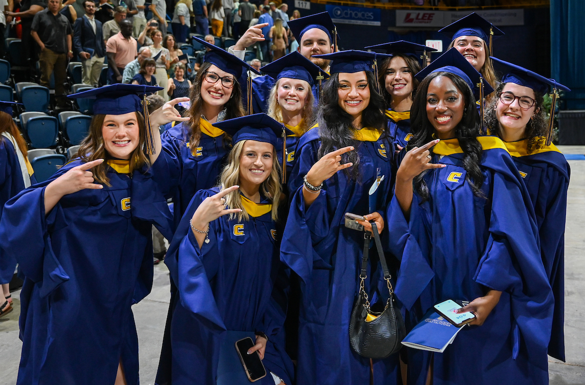 Students attend the graduate school graduation ceremony Friday, May 2, 2025 in McKenzie Arena.
