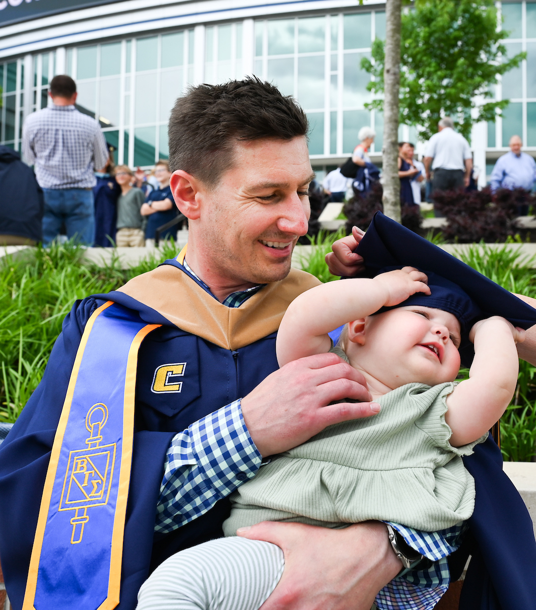 Students attend the graduate school graduation ceremony Friday, May 2, 2025 in McKenzie Arena.
