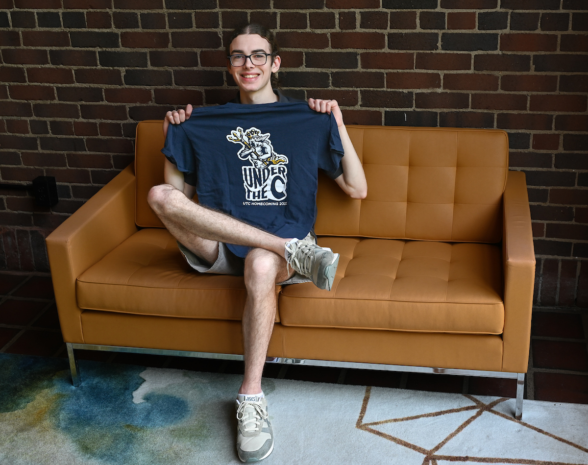 Studio art major Jacob Cate has spent the last three years as an illustrator in UTC Communications and Marketing. Photo by Angela Foster.