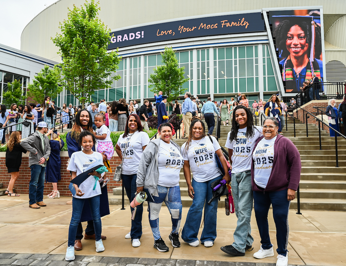 Students attend the second of two undergraduate ceremonies Saturday, May 3, 2025 in McKenzie Arena at the University of Tennessee at Chattanooga.