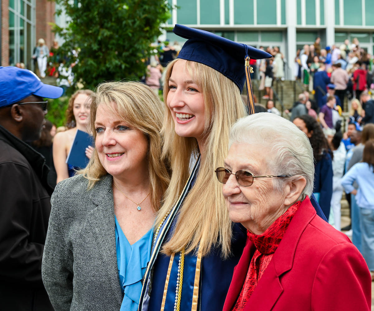 Students attend the second of two undergraduate ceremonies Saturday, May 3, 2025 in McKenzie Arena at the University of Tennessee at Chattanooga.