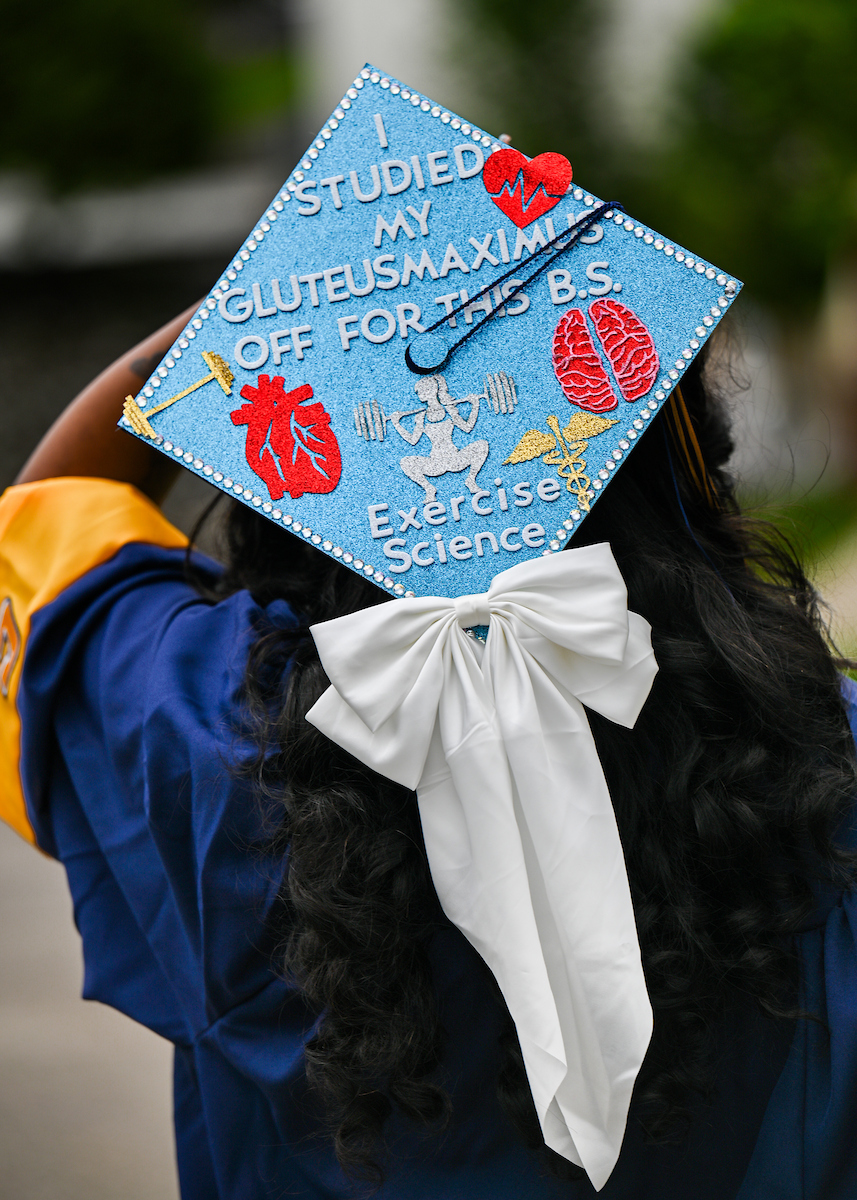 Students attend the second of two undergraduate ceremonies Saturday, May 3, 2025 in McKenzie Arena at the University of Tennessee at Chattanooga.