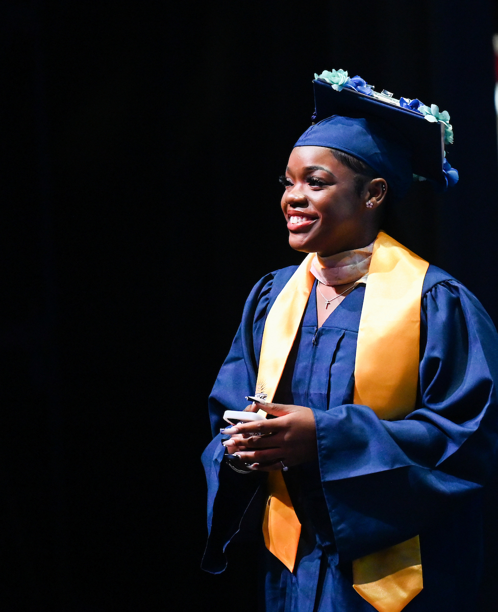 University High students participate in a graduation ceremony Friday, May 9, 2025 in the Fine Arts Center.