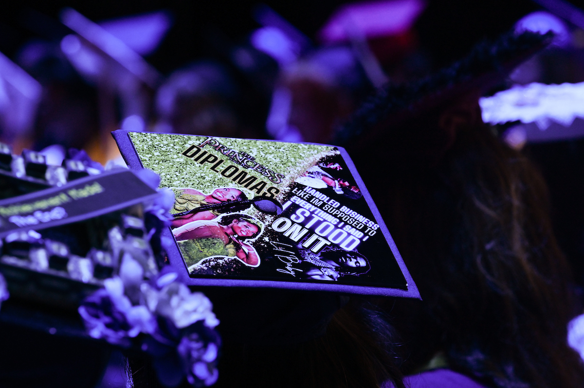 University High students participate in a graduation ceremony Friday, May 9, 2025 in the Fine Arts Center.