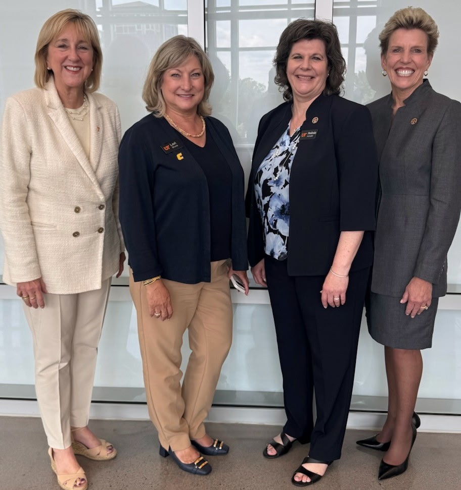 With UTK Chancellor Donde Plowman, UT Southern Chancellor Melinda Arnold and UT System Executive Vice President Linda Martin