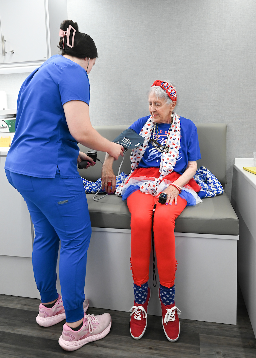 Mobile Mocs staff provides care Monday, June 9, 2025 at the Rhea Richland Senior Neighbors Center in Dayton, TN.