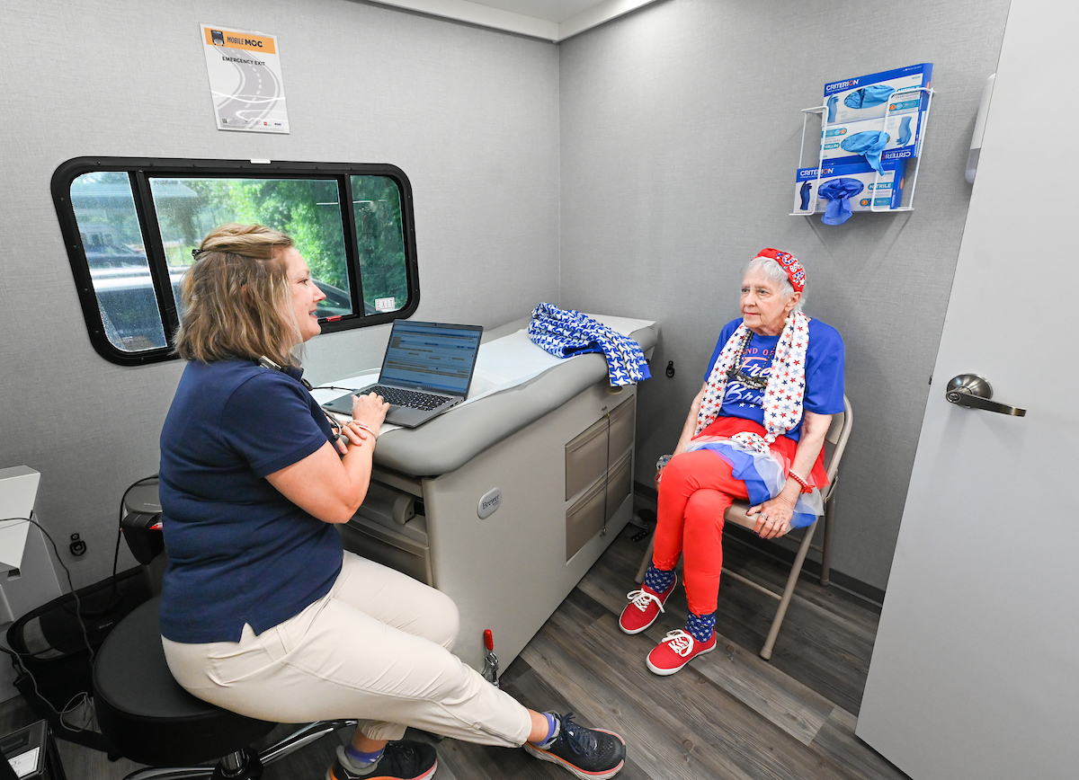 Mobile Mocs staff provides care Monday, June 9, 2025 at the Rhea Richland Senior Neighbors Center in Dayton, TN.
