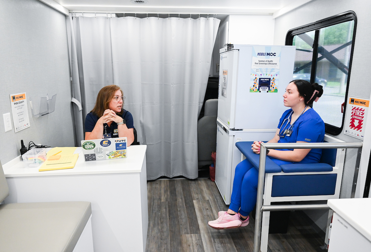 Mobile Mocs staff provides care Monday, June 9, 2025 at the Rhea Richland Senior Neighbors Center in Dayton, TN.