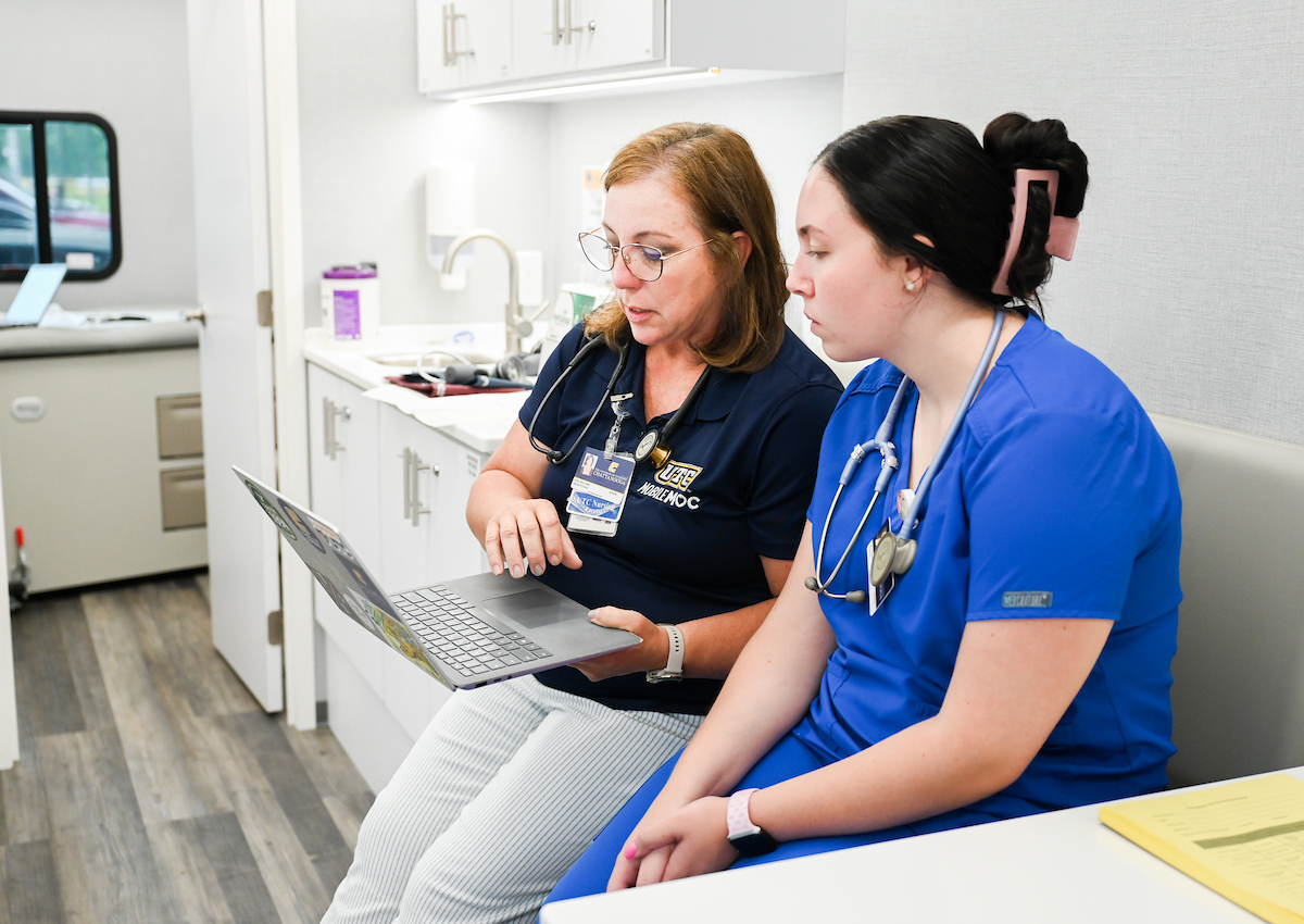 Mobile Mocs staff provides care Monday, June 9, 2025 at the Rhea Richland Senior Neighbors Center in Dayton, TN.