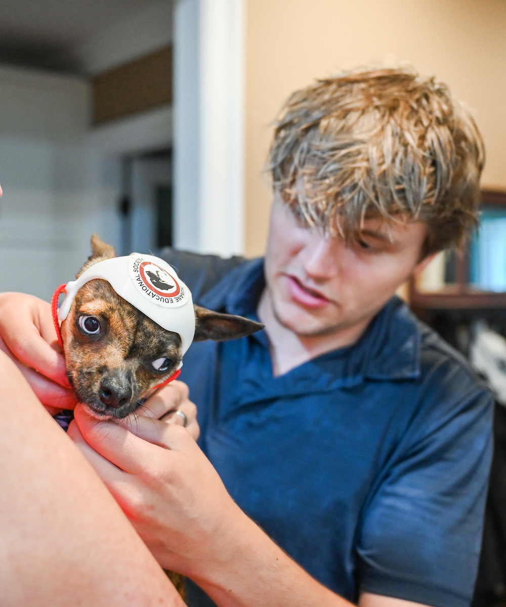 Kay Baker, Wrexham, Connor Mackey, Monday, June 9, 2025 in the Baker’s North Chattanooga home.