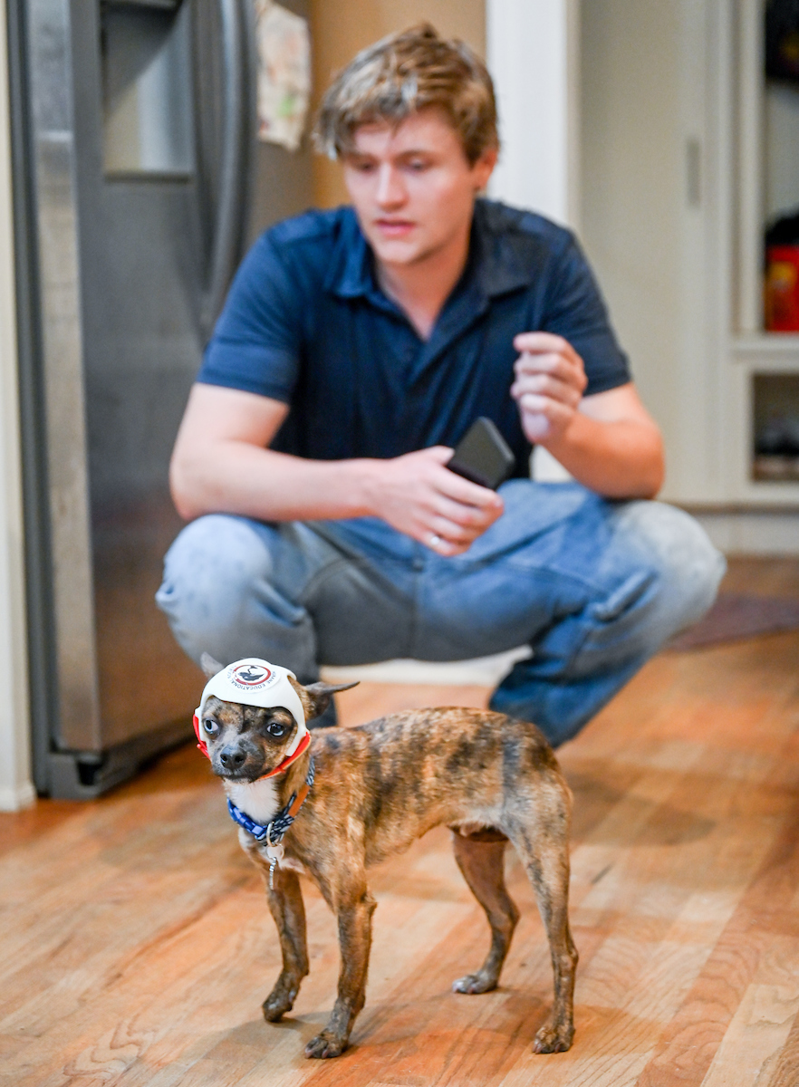 Kay Baker, Wrexham, Connor Mackey, Monday, June 9, 2025 in the Baker’s North Chattanooga home.