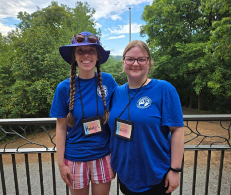 Dr. Katelyn Hancock and grad student Kaitlin Brown at Camp Hope