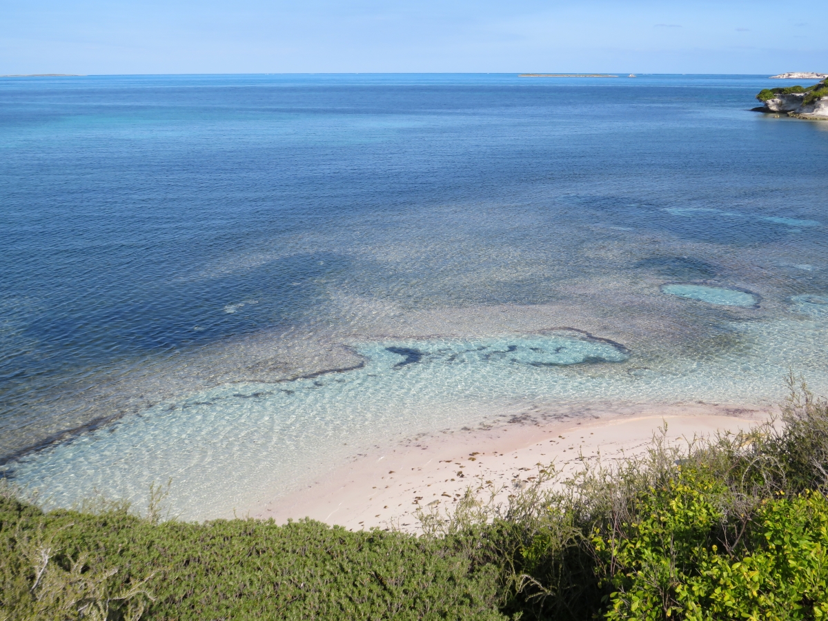 Scenic photo of the Atlantic Ocean from San Salvador, Bahamas
