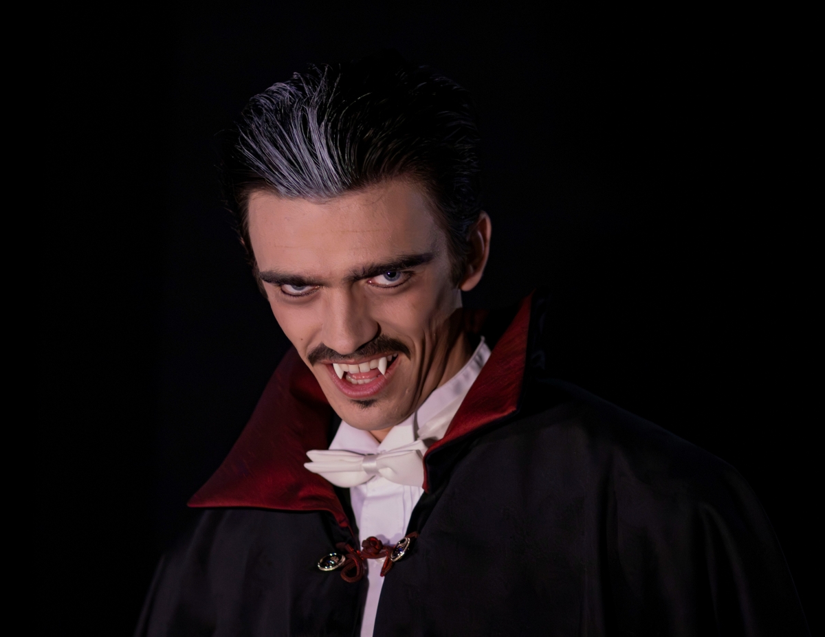 Dracula is played by sophomore Theatre minor Liam Phillips.
