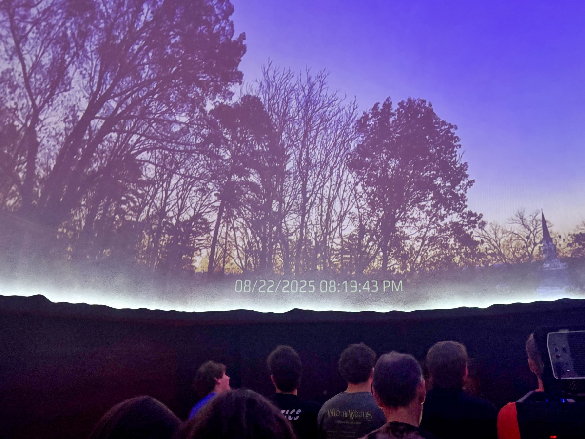 The planetarium at the Clarence T. Jones Observatory.