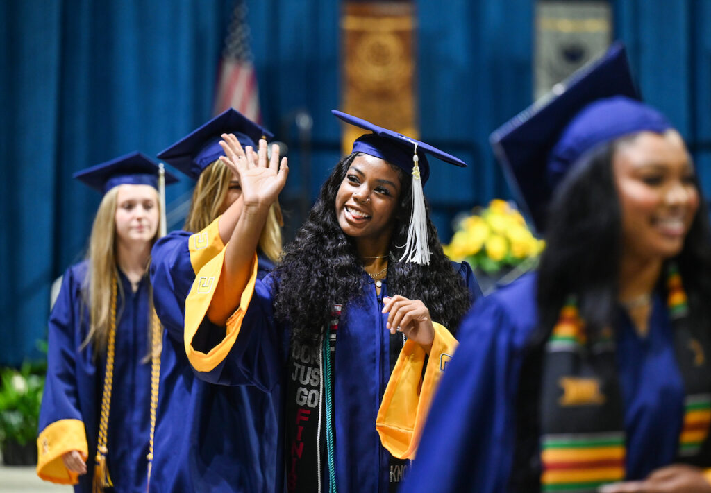 Students at commencement